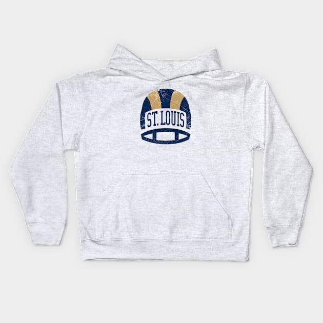 St Louis Retro Helmet - White Kids Hoodie by KFig21